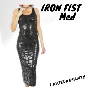 Iron Fist Black Skullz Club Maxi Dress NWT SZ M